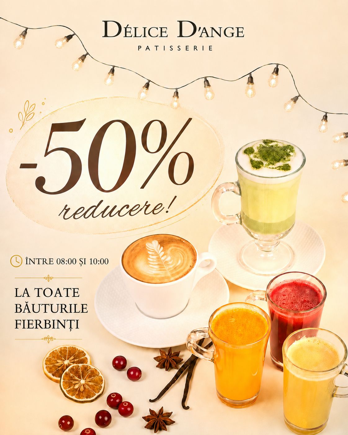 Ofertă specială la băuturile fierbinți